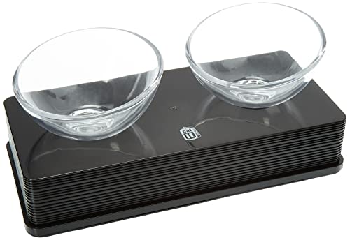 Catit Katzennapf „Glass Diner“ – 2 x 200 ml, Schwarz