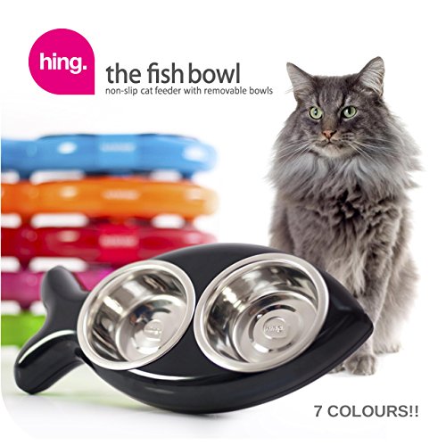 Katzennapf in Fischform – für Wasser und Futter, rot - 2