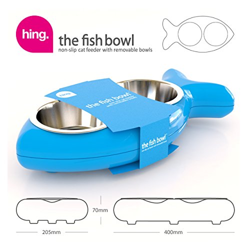 Katzennapf in Fischform – für Wasser und Futter, blau - 4