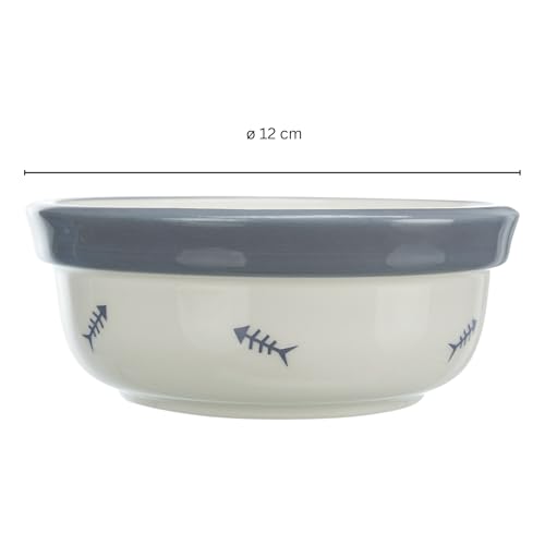 Trixie Napf-Set Eat on Feet – Keramik, 2 x 0,25 l / ø 12,5 cm, rot/schwarz/creme - 6