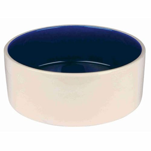 Trixie 2452 Keramiknapf, 2,1 Liter/ø 23 cm, creme/blau - 2