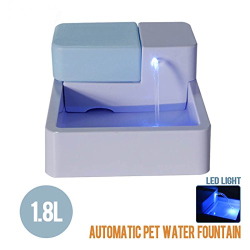 Hund Katze Trinkbrunnen Haustierbrunnen LED automatische Haustier-Wasser-Trinkbrunnen mit Kohlefilter und zirkulierenden Wasserspender UV-Desinfektion (LED+UV Desinfektion) - 6
