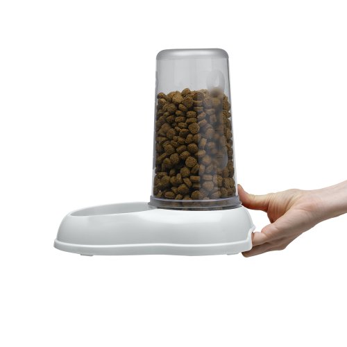 Ferplast 71968099W2 Nahrungsspender AZIMUT 600, für Wasser und Futter, für Katzen und Hunde, Maße: 12,5 x 19 x 19,5 cm, Inhalt 0,6 Liter, weiss - 6