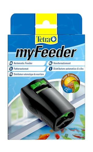 Tetra myFeeder Futterautomat für Zierfische im Aquarium, anthrazit, inklusive Batterien