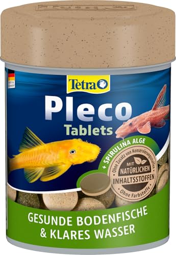 Tetra Pleco Tablets (Grünfutter-Tabletten mit einem hohen Anteil an Spirulina-Algen, Hauptfutter für alle pflanzenfressenden Bodenfische und scheuen Zierfische), 275 Tabletten Dose - 9