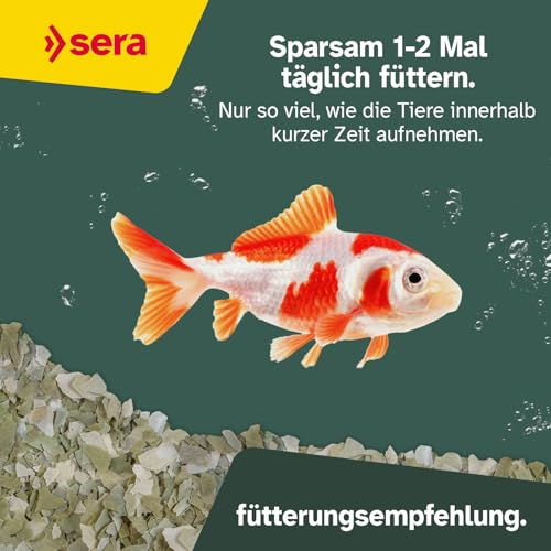sera 07075 pond flakes 3800 ml – das lange schwimmende Flockenfutter für kleinere Teichfische - 4