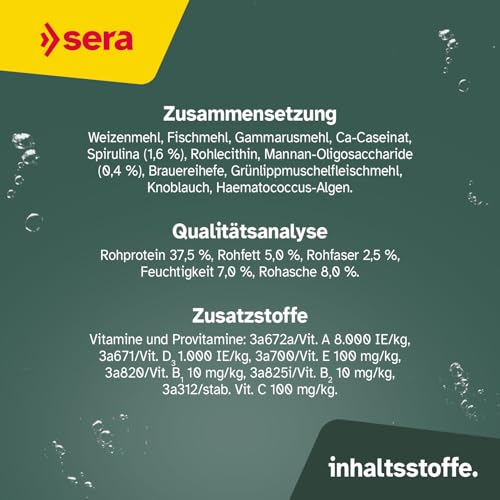 sera 07075 pond flakes 3800 ml – das lange schwimmende Flockenfutter für kleinere Teichfische - 6