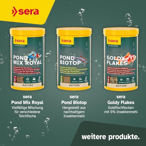 sera 07075 pond flakes 3800 ml – das lange schwimmende Flockenfutter für kleinere Teichfische - 10