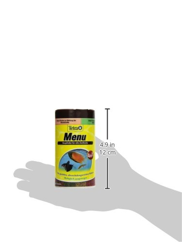 TetraMin Menu Hauptfuttermix (für alle Zierfische, 4 verschiedene Flocken in 4 getrennten Kammern, ideal für Fische sämtlicher Wasserzonen), 250 ml Dose - 6