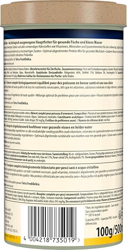 TetraMin (Hauptfutter für alle Zierfische in Flockenform, für ein langes und gesundes Fischleben und klares Wasser, plus Präbiotika für verbesserte Körperfunktionen und Futterverwertung), 500 ml Dose - 12