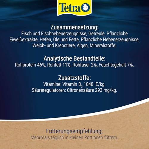 TetraMin (Hauptfutter für alle Zierfische in Flockenform, für ein langes und gesundes Fischleben und klares Wasser, plus Präbiotika für verbesserte Körperfunktionen und Futterverwertung), 500 ml Dose - 13