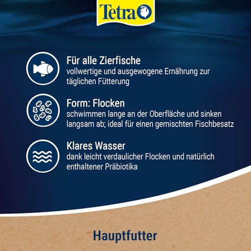 TetraMin (Hauptfutter für alle Zierfische in Flockenform, für ein langes und gesundes Fischleben und klares Wasser, plus Präbiotika für verbesserte Körperfunktionen und Futterverwertung), 500 ml Dose - 5