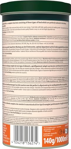 Tetra Pond Goldfish Mix Premium Hauptfutter (Futtermix aus besten Flocken), 1 Liter Dose - 11