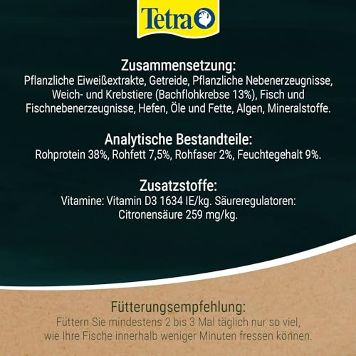 Tetra Pond Goldfish Mix Premium Hauptfutter (Futtermix aus besten Flocken), 1 Liter Dose - 12