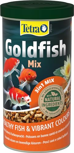 Tetra Pond Goldfish Mix Premium Hauptfutter (Futtermix aus besten Flocken), 1 Liter Dose - 10