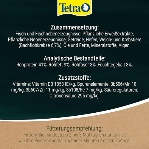 Tetra Pond Multi Mix (ausgewählte Futtermischung aus Flocken, Sticks, Wafern und Gammaruskrebsen für alle Gartenteichfische), 4 Liter Beutel - 11