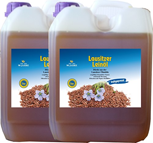 Leinöl 20 Liter (4 X 5 Liter) kaltgepresst ohne Konservierungsstoffe kostenlose Lieferung