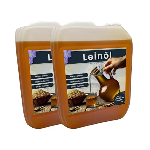 Leinöl 20 Liter (4 x 5 Liter) – Kaltgepresst & ohne Konservierungsstoffe