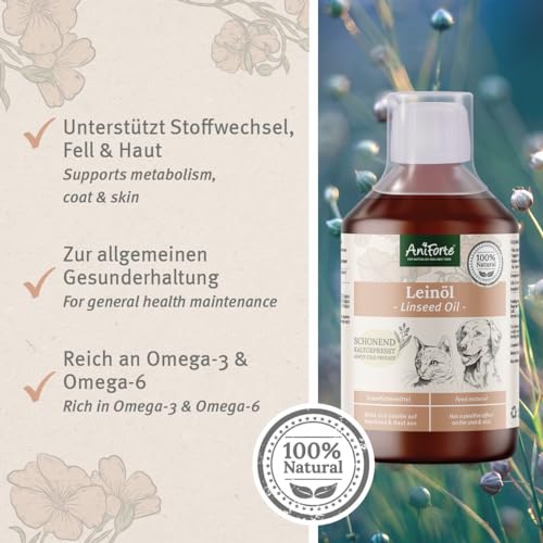 AniForte kaltgepresstes Leinöl 500 ml- Naturprodukt für Hunde, Katzen & Pferde - 3
