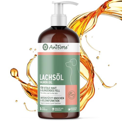 AniForte Omega 3-Lachsöl – 1 Liter, Naturprodukt für Hunde, Katzen & Pferde
