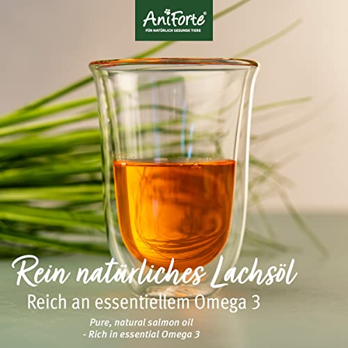 Aniforte Omega 3-Lachsöl 1 Liter- Naturprodukt für Hunde, Katzen und Pferde - 2