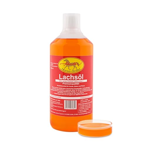 Lachsöl – 100% kaltgepresste Premiumqualität, 1 l Flasche, portofrei