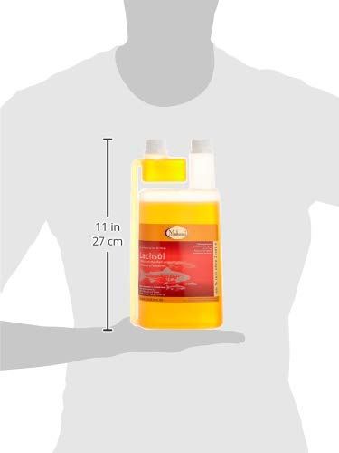 Makana ® Lachsöl für Tiere, 100% rein, 1000 ml Dosierflasche (1 x 1 l) - 4