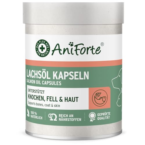 AniForte Omega-3 Lachsöl Kapseln – 200 Stk. für Hunde & Katzen
