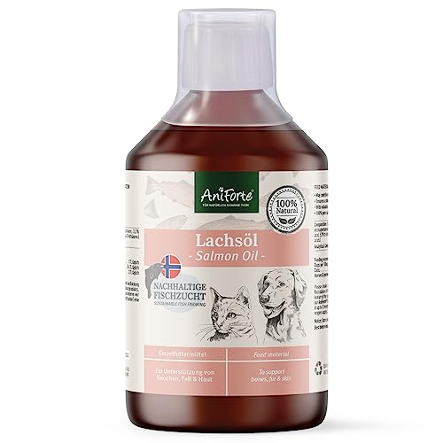 AniForte Omega 3-Lachsöl 500 ml- Naturprodukt für Hunde und Pferde