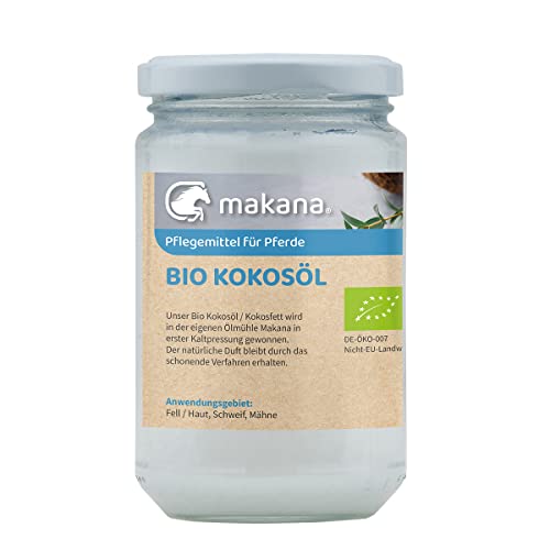 Makana ® BIO Kokosöl/ Kokosfett Insektenschutz für Tiere, kaltgepresst, 100% rein, 250 ml Glas (1 x 0,25 l)