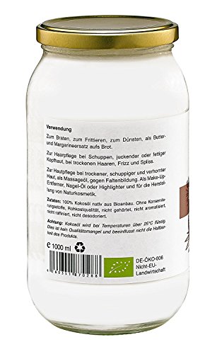 Guru Kokosöl 1000ml nativ & naturrein -Bio- - 2