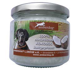 Kokosöl gegen Zecken für Hunde, Katzen und andere Tiere 250ml von Amberdog® - Das ORIGINAL