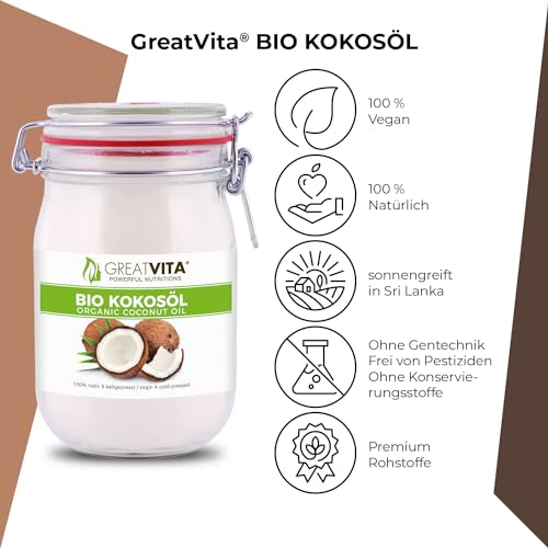 MeaVita Bio Kokosöl, nativ, 1er Pack (1 x 1000 ml) - 2