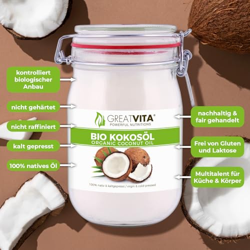 MeaVita Bio Kokosöl, nativ, 1er Pack (1 x 1000 ml) - 7