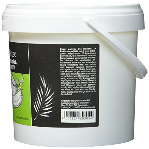 mituso Bio Kokosöl, nativ, 1er Pack (1 x 1 l) im Eimer - 3