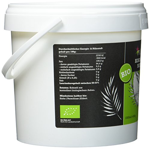 mituso Bio Kokosöl, nativ, 1er Pack (1 x 1 l) im Eimer - 4