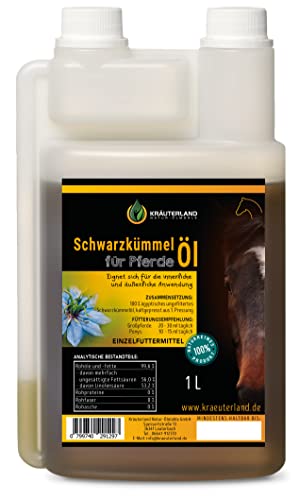 Schwarzkümmelöl 1000ml ungefiltert für Pferde