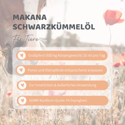 Makana ® Schwarzkümmelöl für Tiere, kaltgepresst, 100% rein, 3000 ml Kanister (1 x 3 l) - 3