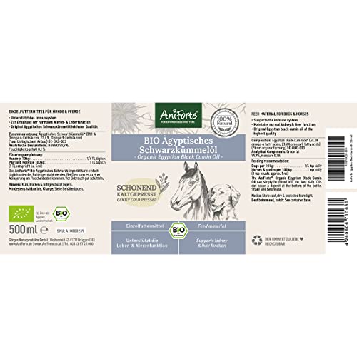 AniForte Ägyptisches BIO-Schwarzkümmelöl 500 ml- Naturprodukt für Hunde und Pferde - 5