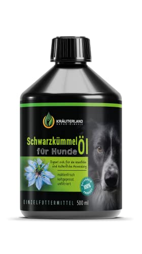 Schwarzkümmelöl 500ml ungefiltert für Hunde *** mühlenfrisch direkt vom Hersteller Kräuterland Natur-Ölmühle *** 100% naturrein ***