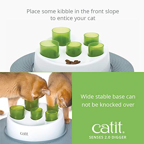 catit 42985W Senses 2.0 Aktiv-Futternapf, weiß/grün - 4