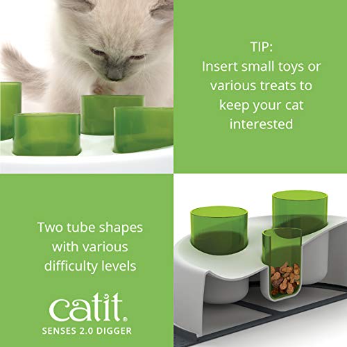 catit 42985W Senses 2.0 Aktiv-Futternapf, weiß/grün - 5
