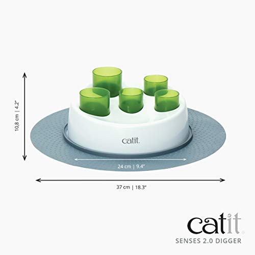 catit 42985W Senses 2.0 Aktiv-Futternapf, weiß/grün - 7