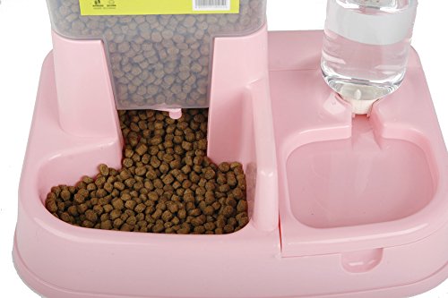 scrox 2 in 1 automatische Futterautomat für Hunde und Katzen Praktische multifunktionale Lebensmittel und Katzenbrunnen combinationl 1, grün, 1 - 4