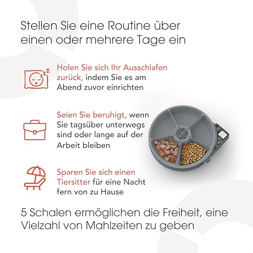 PetMate 80889 Cat Mate C500 Futterautomat für 5 Mahlzeiten - 3