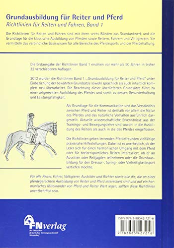 Grundausbildung für Reiter und Pferd: Richtlinien für Reiten und Fahren Band 1: 6 - 2