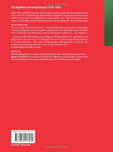 Das Vogelbuch von Conrad Gessner (1516-1565): Ein Archiv für avifaunistische Daten - 2