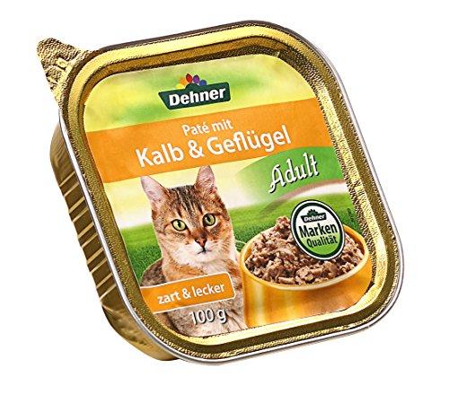 Dehner Katzenfutter, Paté Adult Kalb und Geflügel, 32 x 100 g (3.2 kg) - 2