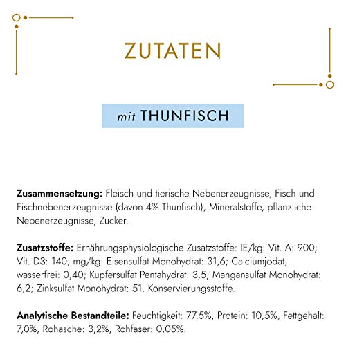 Gourmet Gold Katzenfutter Feine Pastete mit Thunfisch, 12er Pack (12 x 85 g) Dosen - 3