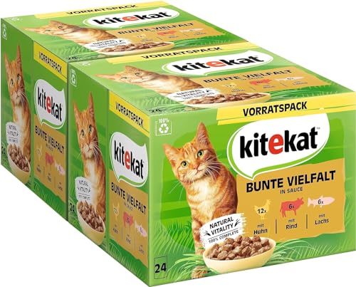 Kitekat Katzenfutter Bunte Vierfalt in Soße